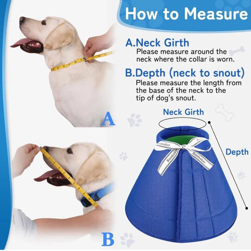 Extra soft, flexible, and adjustable dog cone collars